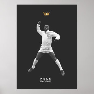 Minimalistische Pelé - 1940-2022 Poster