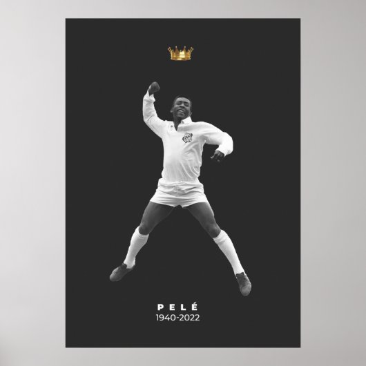 Minimalistische Pelé - 1940-2022  Poster (Voorkant)