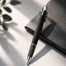 Minimalistische pen in effen kleur - Zwart