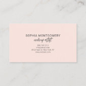 Minimalistische penseelschrijver maken artiest visitekaartje (Achterkant)