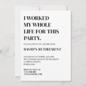 Minimalistische Pensioenpartij Modern Afscheidsfee Kaart (Voorkant)