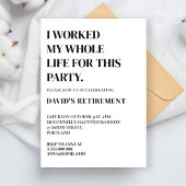 Minimalistische Pensioenpartij Modern Afscheidsfee Kaart