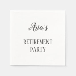 Minimalistische pensionering party servetten