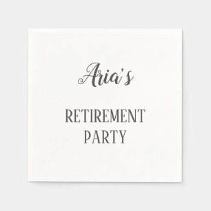 Minimalistische pensionering party servetten