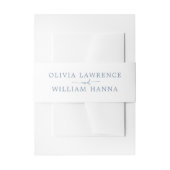 Minimalistische Periwinkle Wedding Belly Band Uitnodigingen Wikkel (Voorkant Voorbeeld)