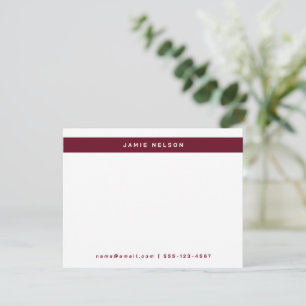 Minimalistische persoonlijke border stationery bor notitiekaartje