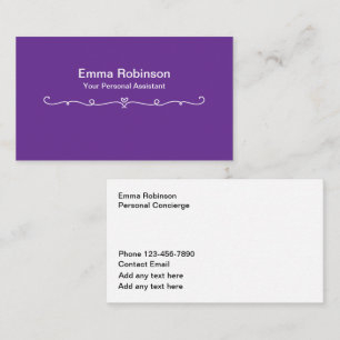Minimalistische Persoonlijke Concierge Assistent Visitekaartje
