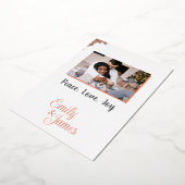 Minimalistische persoonlijke foto-Folie Chrismast  Folie Feestdagenkaart (Gedraaid)