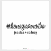 Minimalistische persoonlijke Honemoon Hashtag Stic Sticker (Vel)