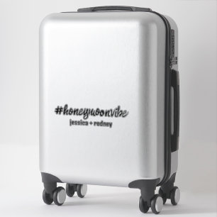 Minimalistische persoonlijke Honemoon Hashtag Stic Sticker