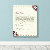 Minimalistische persoonlijke liefdesbrief handgesc canvas afdruk (Insitu (Houten vloer))
