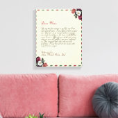 Minimalistische persoonlijke liefdesbrief handgesc canvas afdruk (Insitu (Woonkamer))