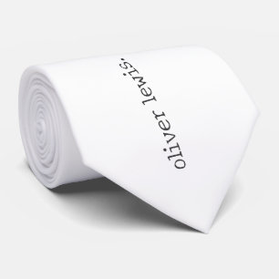 Minimalistische Persoonlijke Naam in Schrijfmachin Stropdas