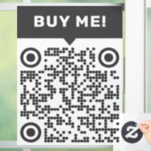 Minimalistische persoonlijke QR-code voor speciale Raamsticker (Huis)
