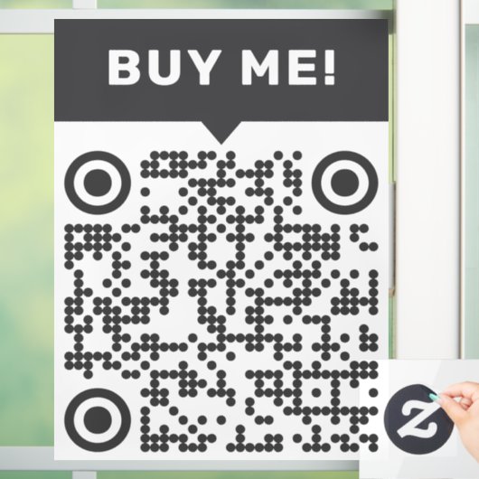 Minimalistische persoonlijke QR-code voor speciale Raamsticker (Huis)