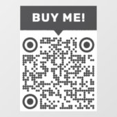 Minimalistische persoonlijke QR-code voor speciale Raamsticker (Vel)