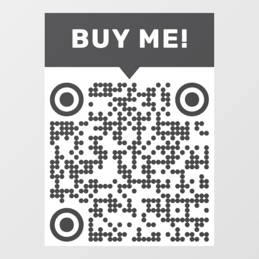 Minimalistische persoonlijke QR-code voor speciale Raamsticker (Vel)