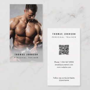 Minimalistische persoonlijke trainer Fitness Atlee Visitekaartje