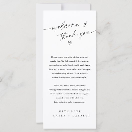 Minimalistische persoonlijke welkomstkaart (Voorkant)