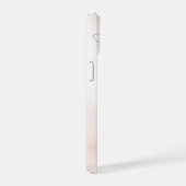 'Minimalistische perzik bloem' iPhone 15 Slim Fit  Case (Rechterkant)
