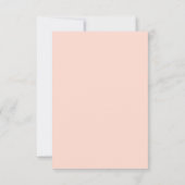 Minimalistische perzik botanische Save the Date (Achterkant)