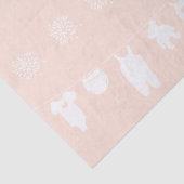 Minimalistische Perzik Clothesline Baby Meisje Dou Tissuepapier (Detail)