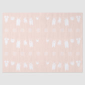 Minimalistische Perzik Clothesline Baby Meisje Dou Tissuepapier (Voorkant)