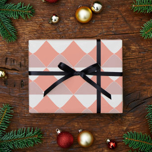 Minimalistische perzik geometrische patroon cadeaupapier