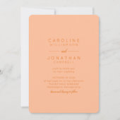 Minimalistische perzik Sinaasappel Elegant Modern  Kaart (Voorkant)