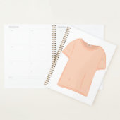 Minimalistische perzik T-shirt-illustratie  Planner (Display)