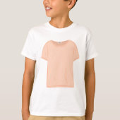 Minimalistische perzik T-shirt-illustratie T-shirt (Voorkant)