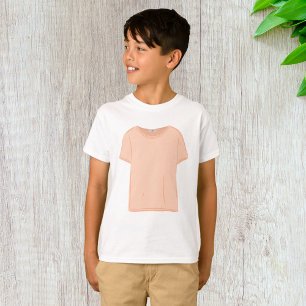 Minimalistische perzik T-shirt-illustratie T-shirt