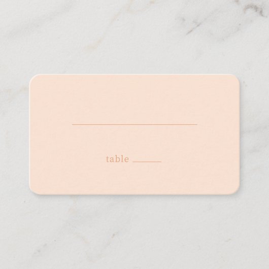 Minimalistische perziklijn plaatskaartje (Voorkant)