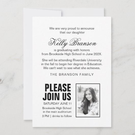 Minimalistische Petten voor de aankondiging van he (Achterkant)