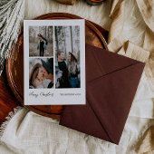 Minimalistische Photo Christmas Kaart voor Passen 