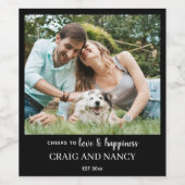 Minimalistische Photo Wijnlabel Sjabloon Wijn Etiket (Enkel label)