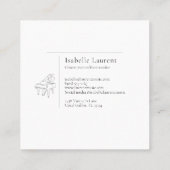 Minimalistische pianist muziekleraar contactkaartje (Achterkant)