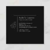 Minimalistische pianist muziekleraar vierkante visitekaartje (Achterkant)