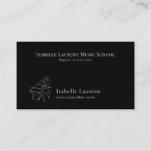 Minimalistische pianist muziekleraar visitekaartje (Voorkant)