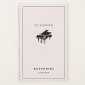 Minimalistische  Piano Blush Pink Planner (Voorkant)