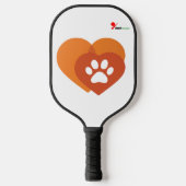 Minimalistische Pickleball Paddle met Pootafdruk H (Voorkant)
