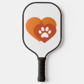 Minimalistische Pickleball Paddle met Pootafdruk H (Achterkant)