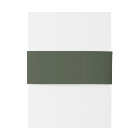 Minimalistische pijlen bruiloft | Olijfgroen Uitnodigingen Wikkel (Achterkant Voorbeeld)