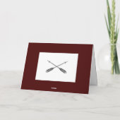 Minimalistische pijlen bruiloft | Rood Bedankkaart (Achterkant)