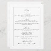 Minimalistische pijlen bruiloft | Wit Menu (Voorkant / Achterkant)
