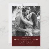 Minimalistische Pijlen Foto | Rood Save The Date (Voorkant)