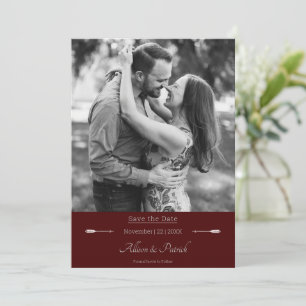 Minimalistische Pijlen Foto   Rood Save The Date
