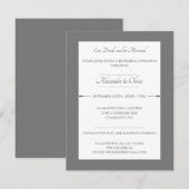 Minimalistische pijlen repetitie diner | Grijs Kaart (Voorkant / Achterkant)