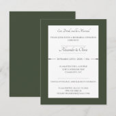 Minimalistische pijlen repetitie diner | Olijfgroe Kaart (Voorkant / Achterkant)