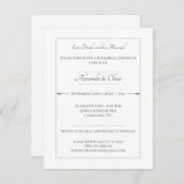 Minimalistische pijlen repetitie diner | Wit Kaart (Voorkant / Achterkant)